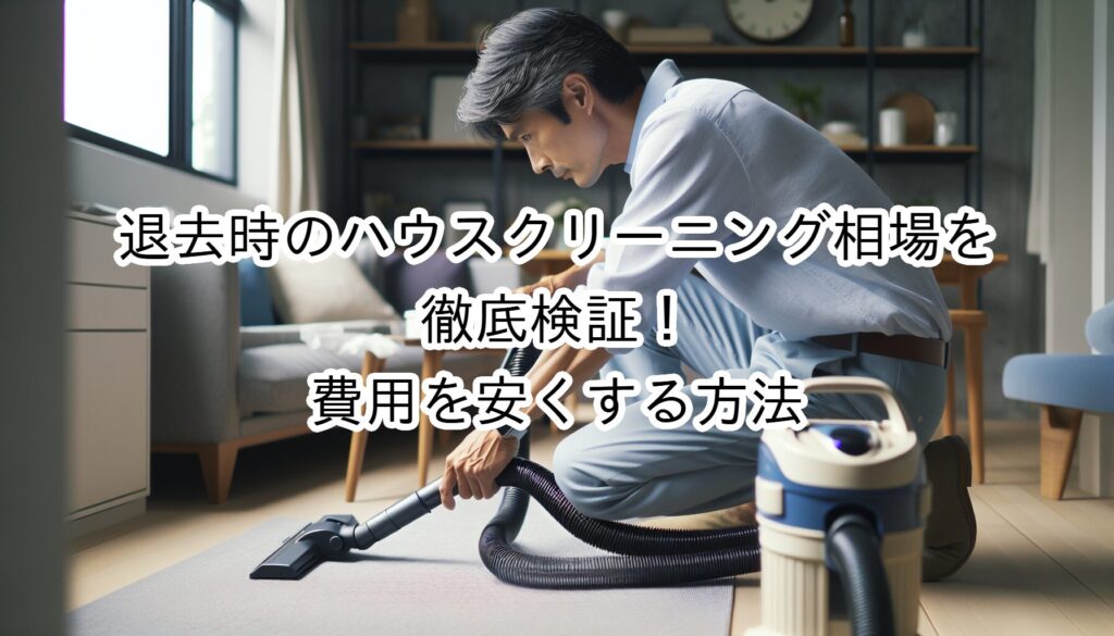 退去時のハウスクリーニング相場を徹底検証！費用を安くする方法
